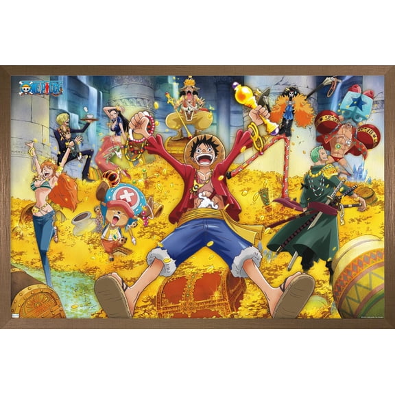 One Piece: Fishman Island - Treasure Wall Poster, 22.375" x 34" Framed