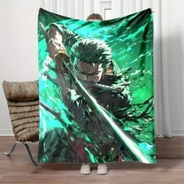 One Piece Flannel Throw Blanket Cartoon Blanket Soft Plush Blankets Room Decorative Blankets for Women Men 40x50 inch