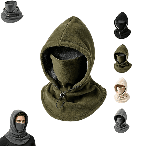 One-Piece Flannel Warm Mask Hat, 3-in-1 Winter Balaclava, Stay Warm From Head To Neck with This Soft Flannel Winter Balaclava, Designed for Cycling, Skiing and Cold Outdoor Days
