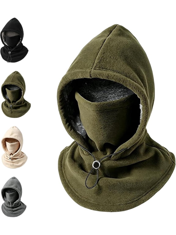 One-Piece Flannel Warm Mask Hat, Windproof Ski Hood for Winter | Stay Warm Without The Bulk! Soft Flannel Covers Your Head, Face and Neck for Cozy Comfort On Cold, Windy Winter Days