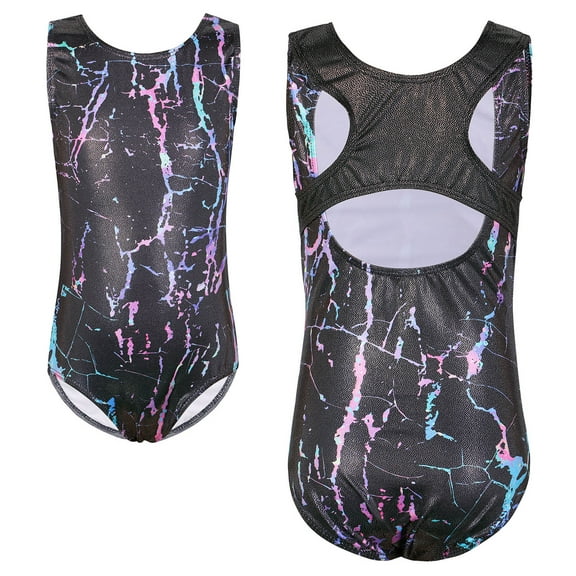 One-Piece Girls Gymnastic Ballet Leotards Dancing Costumes 3-12Y