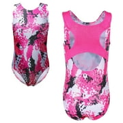 One-Piece Girls Gymnastic Ballet Leotards Dancing Costumes 3-12Y