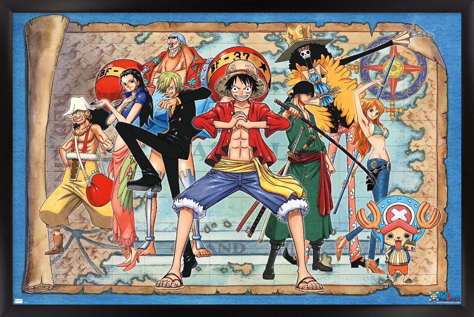 ONE PIECE ポスター 5枚セット One-Piece-Group-Map-Wall-