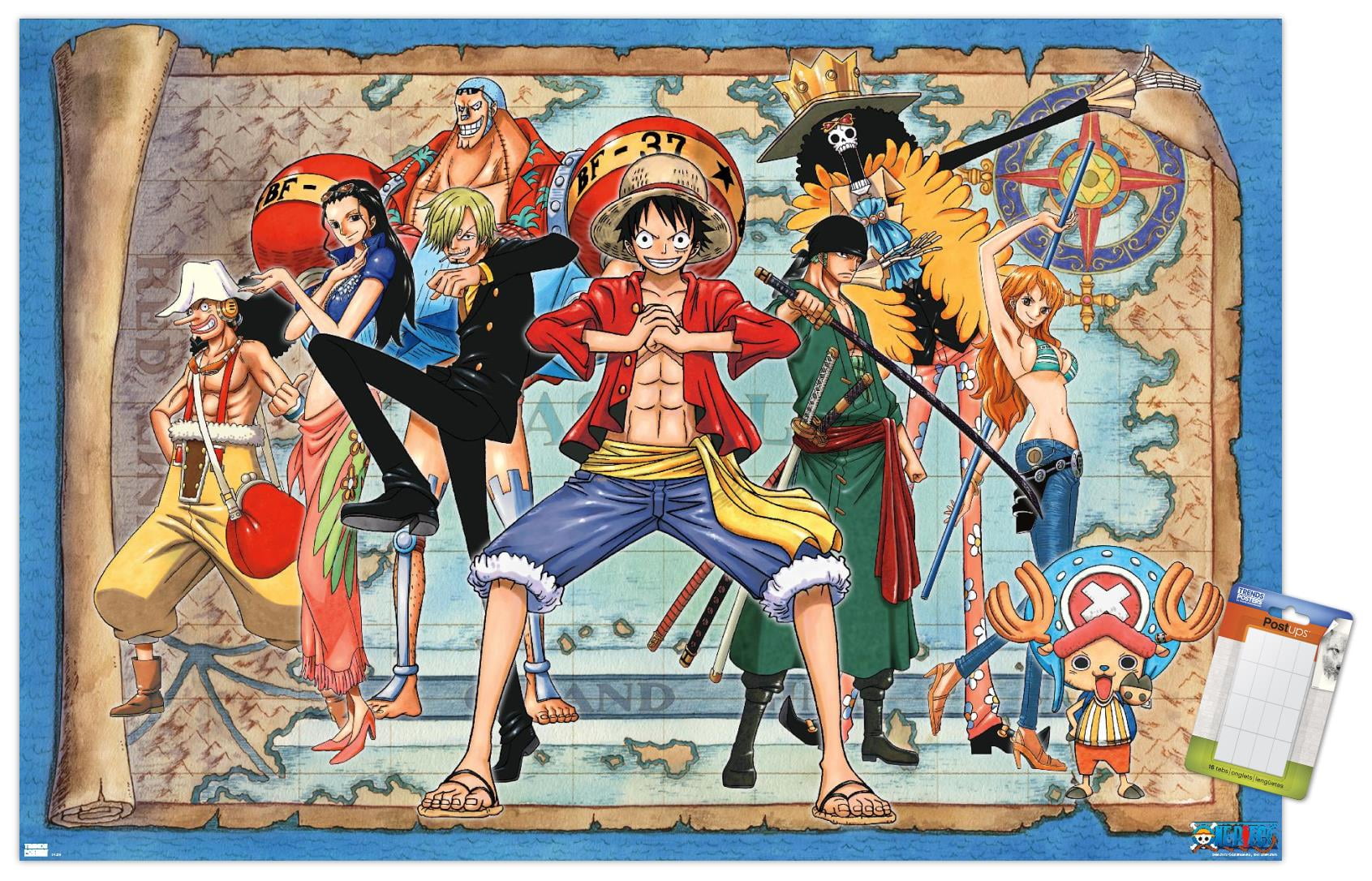 One Piece - Group Map Wall Poster, 22.375 x 34