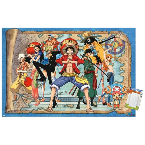 One Piece - Group Map Wall Poster, 22.375" x 34"