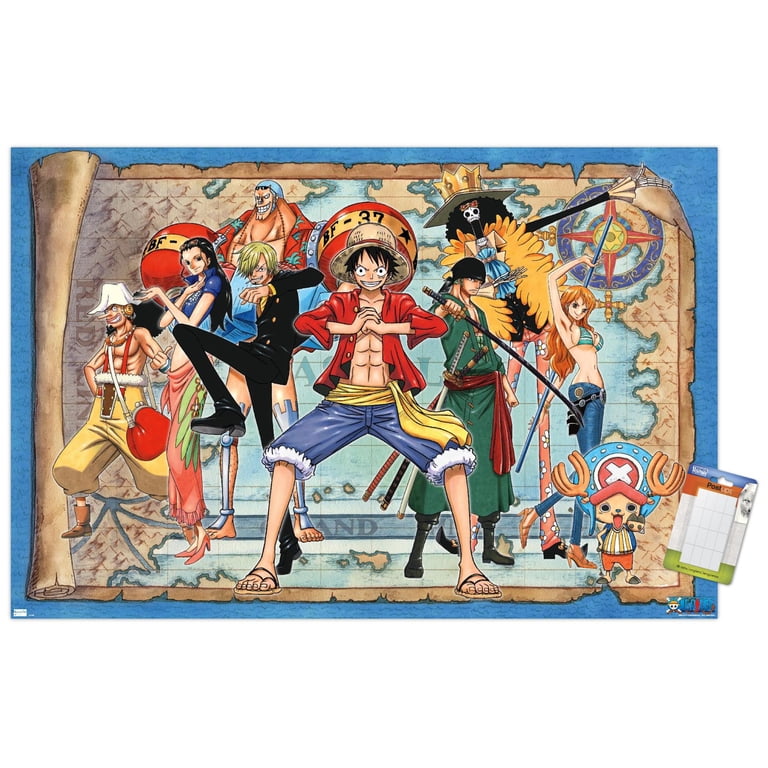 Trends International, One Piece Group Map Wall Poster, 22.375