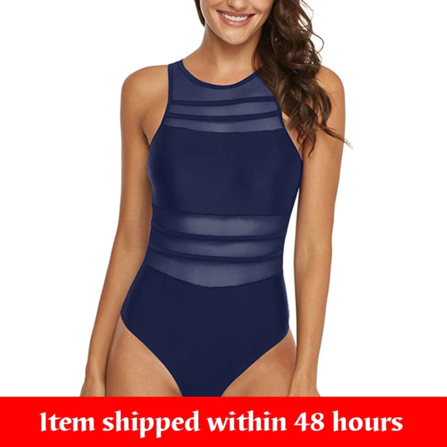 One Piece High Neck Bathing Suit