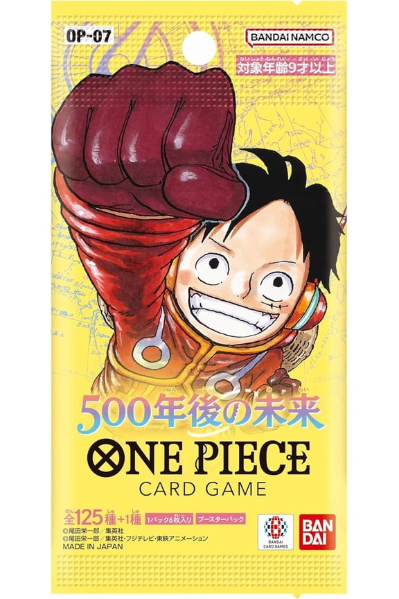 Bandai One Piece Card Game OP-07 500 Years in the Future Booster Pack (Japanese) - 6 Cards