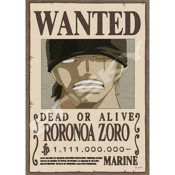 One Piece Jigsaw Puzzle 208 pcs Wanted Roronoa Zoro