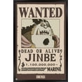 thumbnail image 1 of One Piece - Jinbe Wanted Poster Wall Poster, 22.375" x 34" Framed, 1 of 5