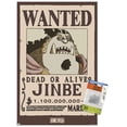 thumbnail image 1 of One Piece - Jinbe Wanted Poster Wall Poster with Push Pins, 14.725" x 22.375", 1 of 4