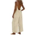 thumbnail image 1 of One Piece Jumpsuits for Women Plus Size Fashion Open Back Sleeveless Rompers Summer Dressy Casual Wide Leg Overalls, 1 of 6