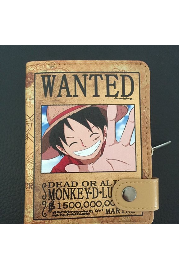 One Piece Kawaii Anime Luffy Personalized Short Wallet Creative Trendy Student Cute Cartoon Peripheral Coin Purse Holiday Gift