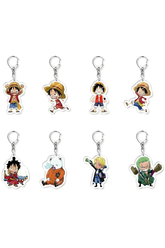 One Piece Keychain - Anime Figure Key Pendant - Men Women Keyring