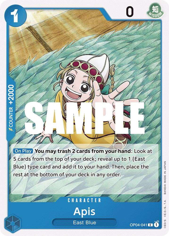 ワンピース カードダス A Journey to The Legend One Piece Kingdoms of Intrigue Common Apis OP04-041 - Walmart.com