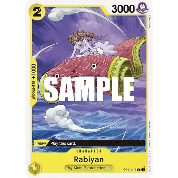 One Piece Kingdoms of Intrigue Common Rabiyan OP04-113