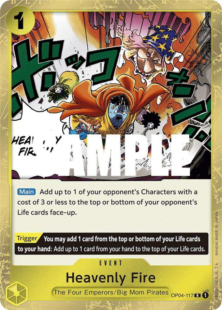 op04 rare cards One Piece Kingdoms of Intrigue Rare Heavenly Fire OP04-117