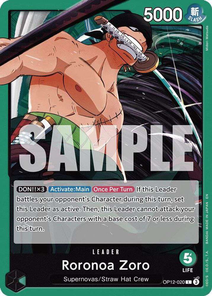 One Piece Legacy of the Master Leader Roronoa Zoro OP12-020