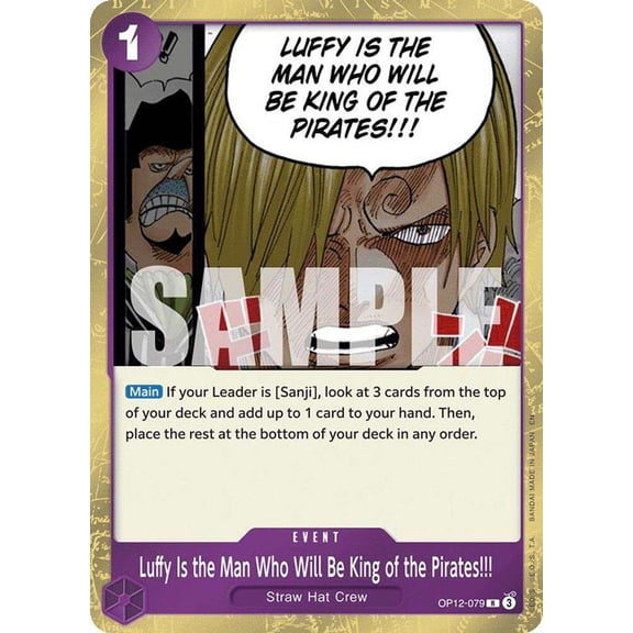 One Piece Legacy of the Master Rare Luffy Is the Man Who Will Be King of the Pirates!!! OP12-079