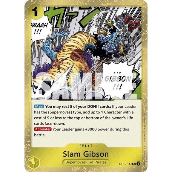 One Piece Legacy of the Master Rare Slam Gibson OP12-117