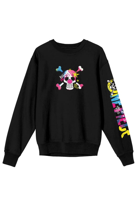 One Piece Live Action Colorful Straw Hat Crew Logo Crew Neck Long Sleeve Adult Sweatshirt-3XL