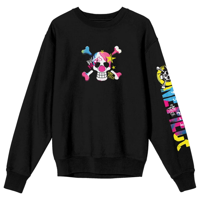 One Piece Live Action Colorful Straw Hat Crew Logo Crew Neck Long