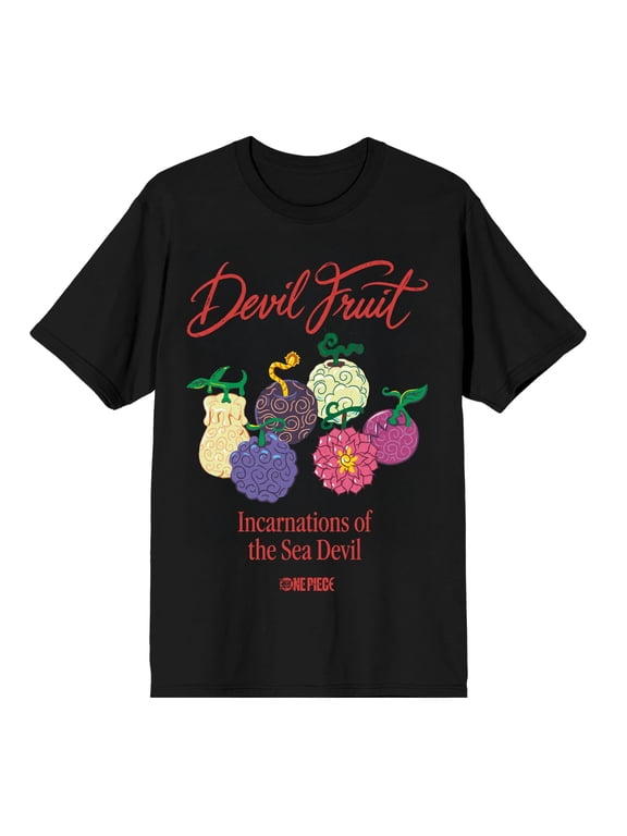 One Piece Live Action Devil Fruit Sea Devil Graphic Tee for Adults-Small