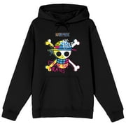 One Piece Live Action Graffiti-Style Straw Hat Pirates Adult Black Graphic Hoodie-Medium