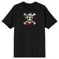 thumbnail image 1 of One Piece Live Action Straw Hat Pirates Logo Crew Neck Short Sleeve Men's Black T-shirt-6XL, 1 of 4
