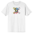 thumbnail image 1 of One Piece Live Action Straw Hat Pirates Logo Crew Neck Short Sleeve Men's White T-shirt
-6XL, 1 of 4