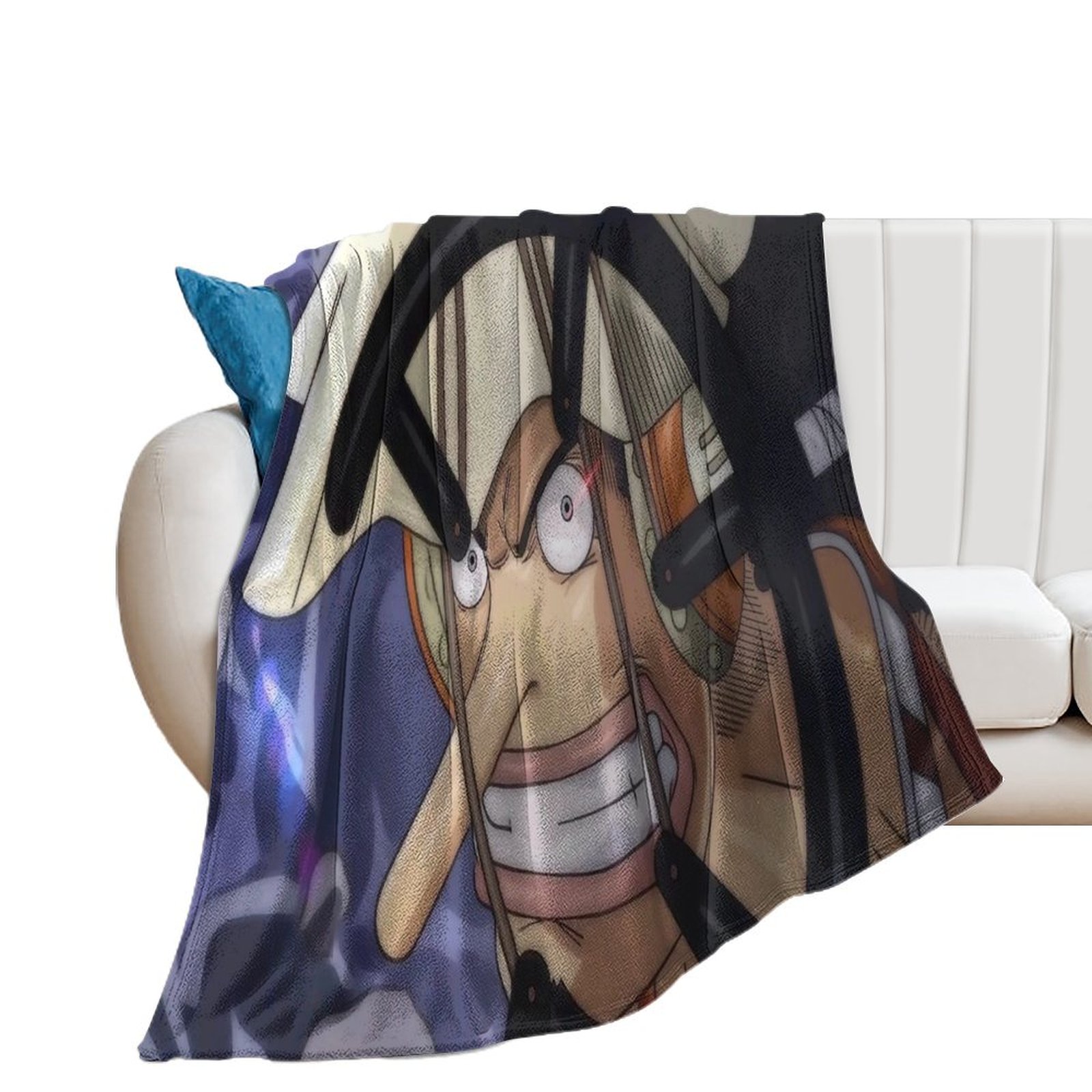 One Piece Luffy B (355) Throw Blanket Blankets and Throws Beach Picnic ...