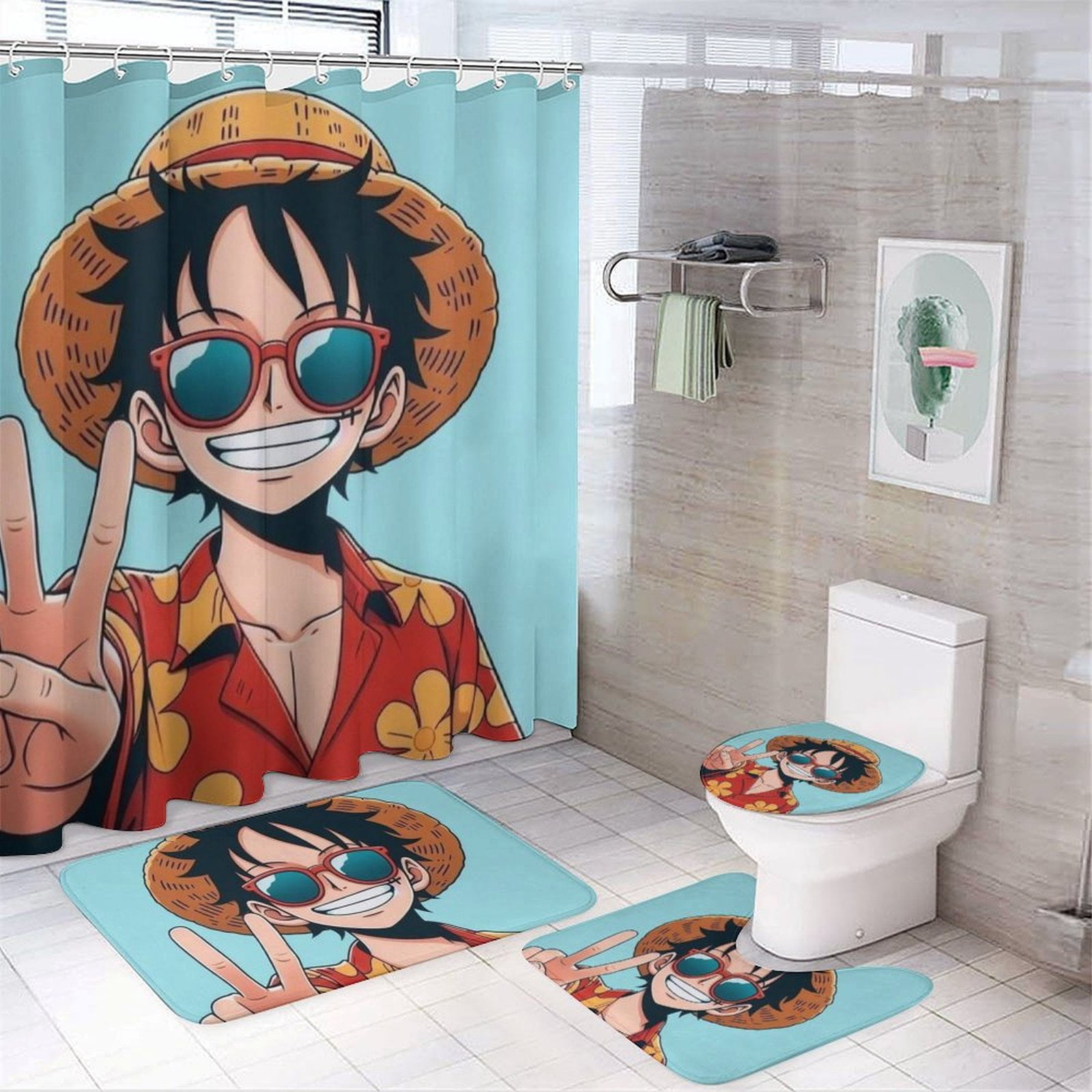 One Piece Shower Curtain