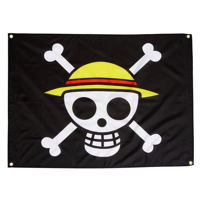 Sticker Ohs One Piece Luffy's Straw Hat Pirates Skull Flag - Walmart Business Supplies