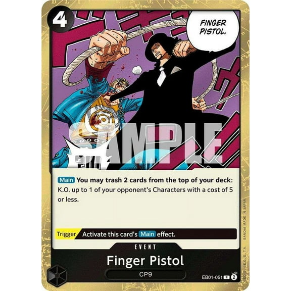 One Piece Memorial Collection Rare Finger Pistol EB01-051