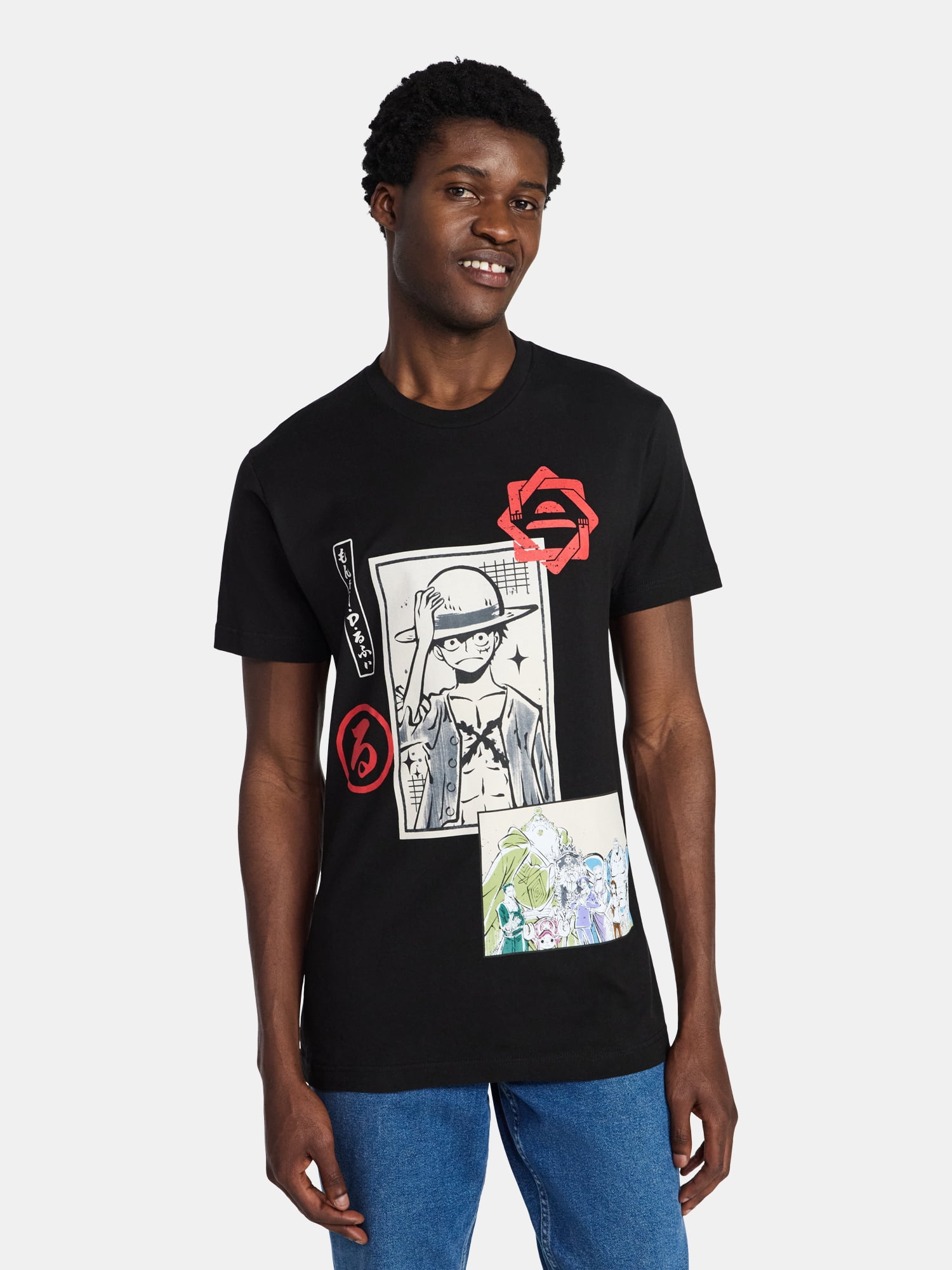 One Piece Men's and Big Men's Cotton Graphic Tee, Sizes S-3XL