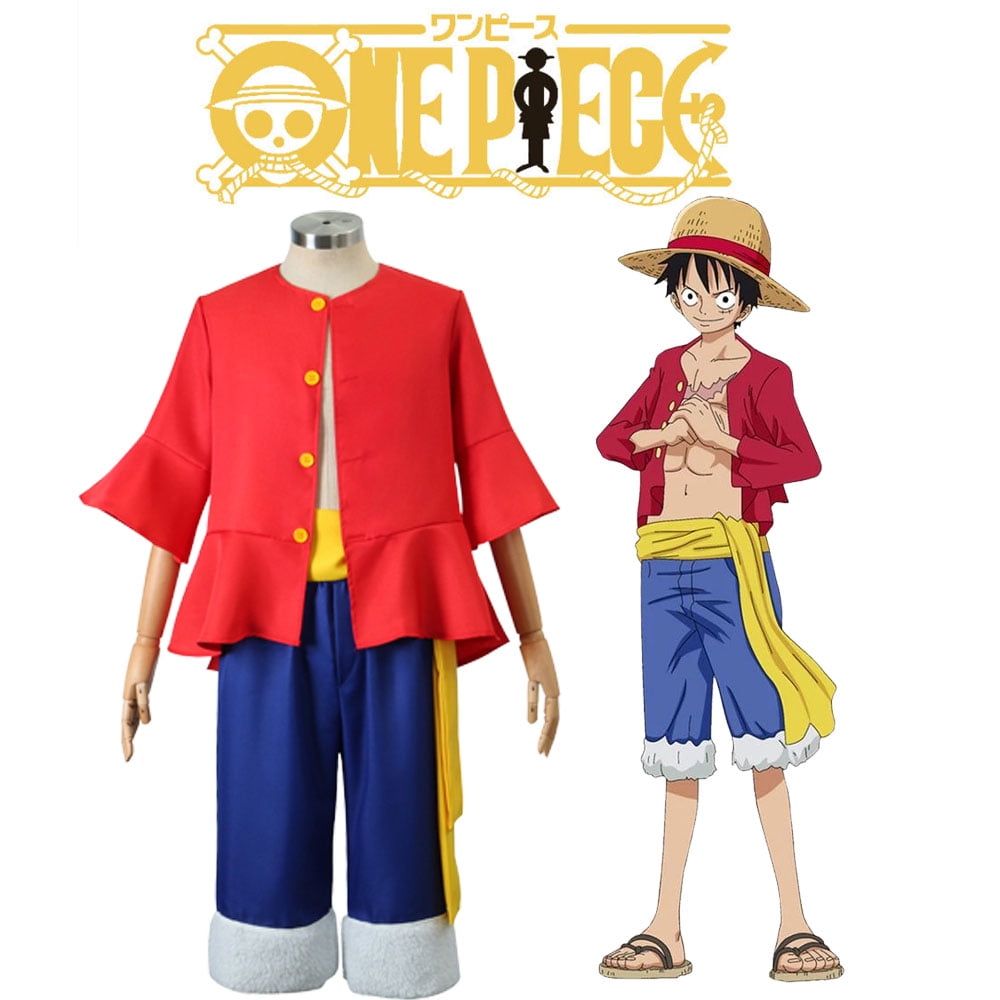 New Arrival Anime ONE PIECE Luffy Cosplay Shirt Summer Daily Wear Stage  Performance Halloween Party Cosplay Costume Unisex Adult