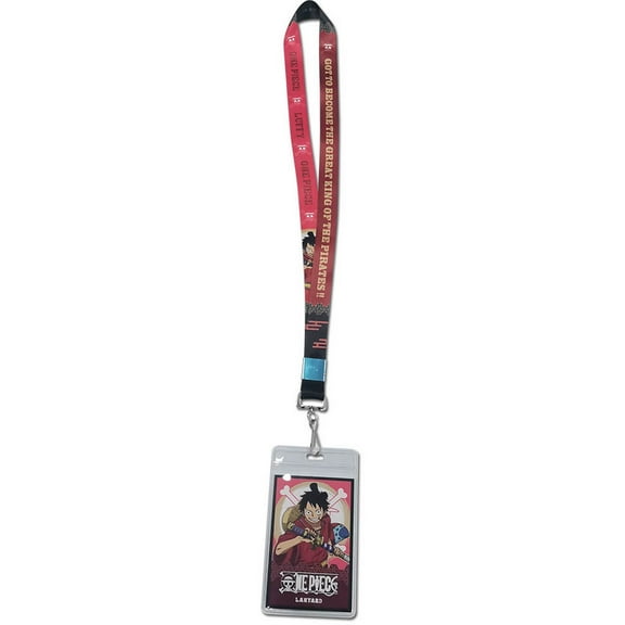 One Piece - Monkey D. Luffy Icon And Verbiage Lanyard