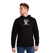 One Piece Monkey D. Luffy Mens Black Long Sleeve Hooded Sweatshirt-Small