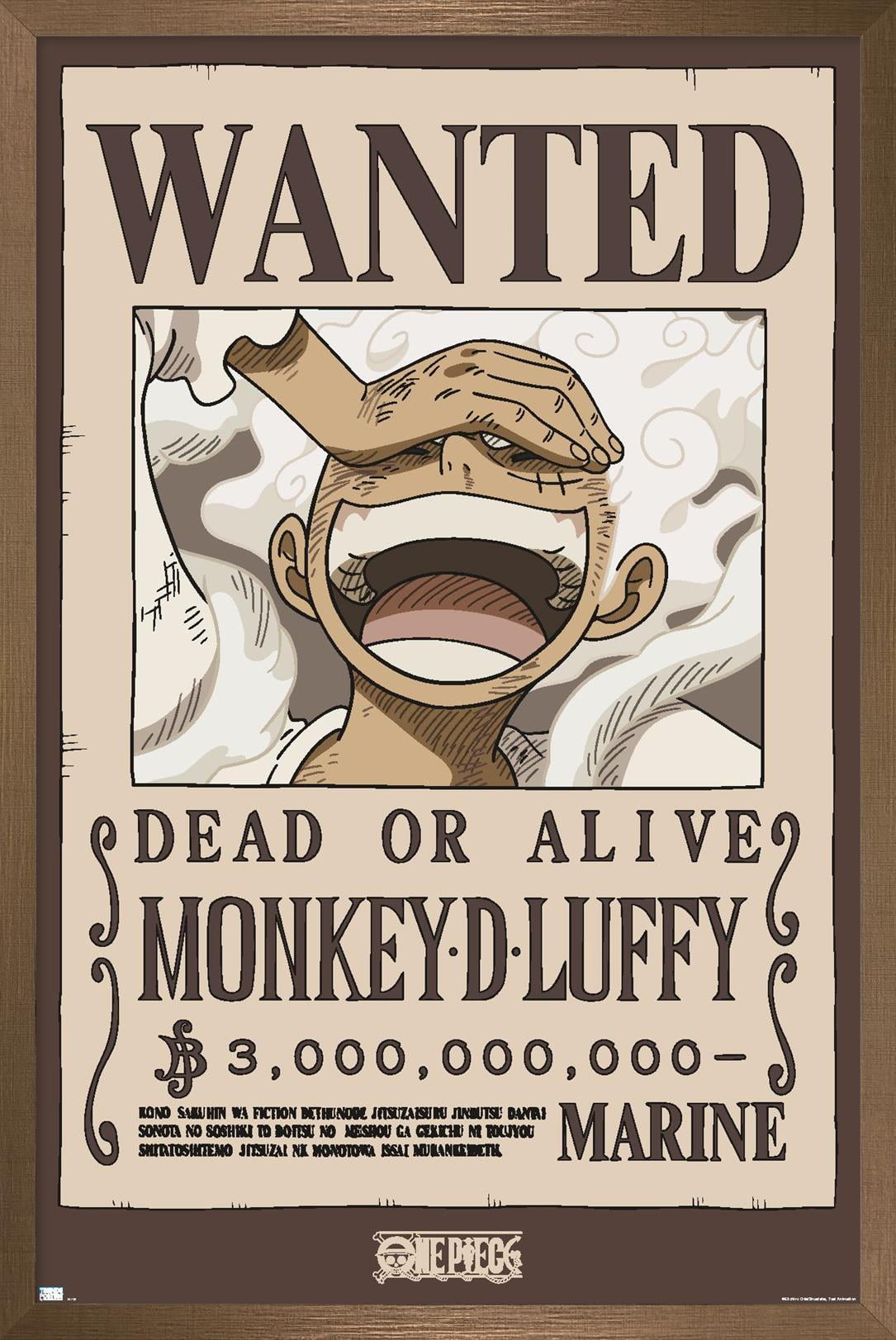 モンキー・D・ルフィ WANTED One Piece - Monkey D Luffy Wanted Poster Wall Poster, 22.375