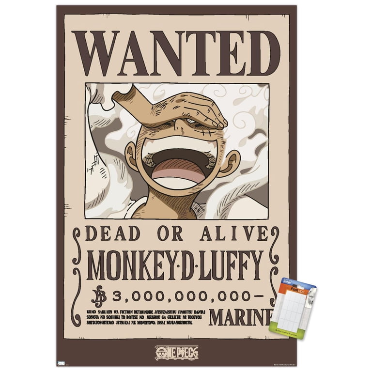 モンキー・D・ルフィ WANTED One Piece - Monkey D Luffy Wanted Poster Wall Poster, 22.375