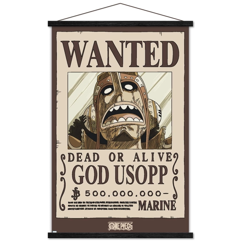 One Piece - Monkey D Luffy Wanted Poster Wall Poster with Magnetic