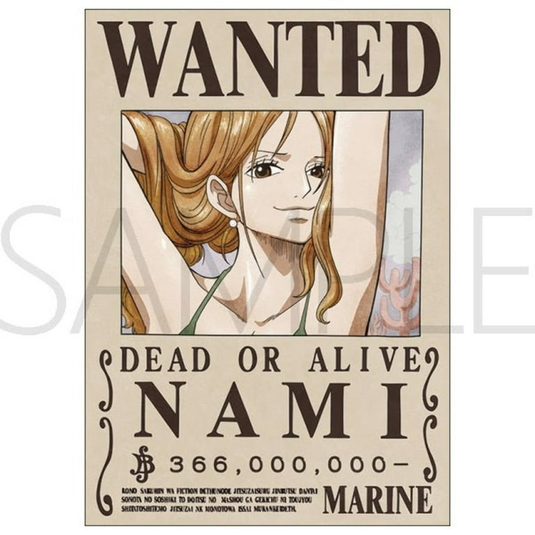 One Piece] Nami 366M Official Japan Mugiwara Wanted Poster