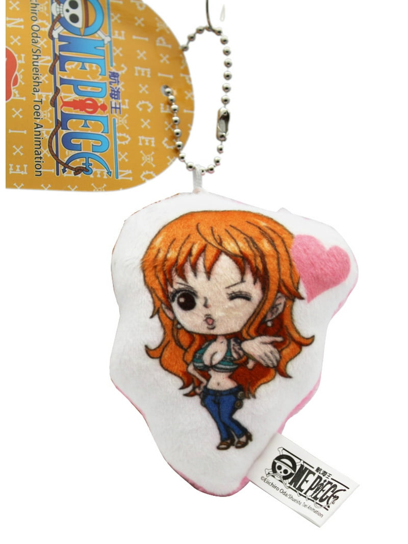 One Piece Nami Plush Toy Keychain - Cartoon One Piece Keyring