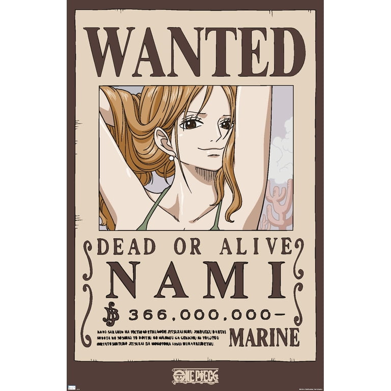 One Piece - Nami Wanted Poster Wall Poster, 14.725