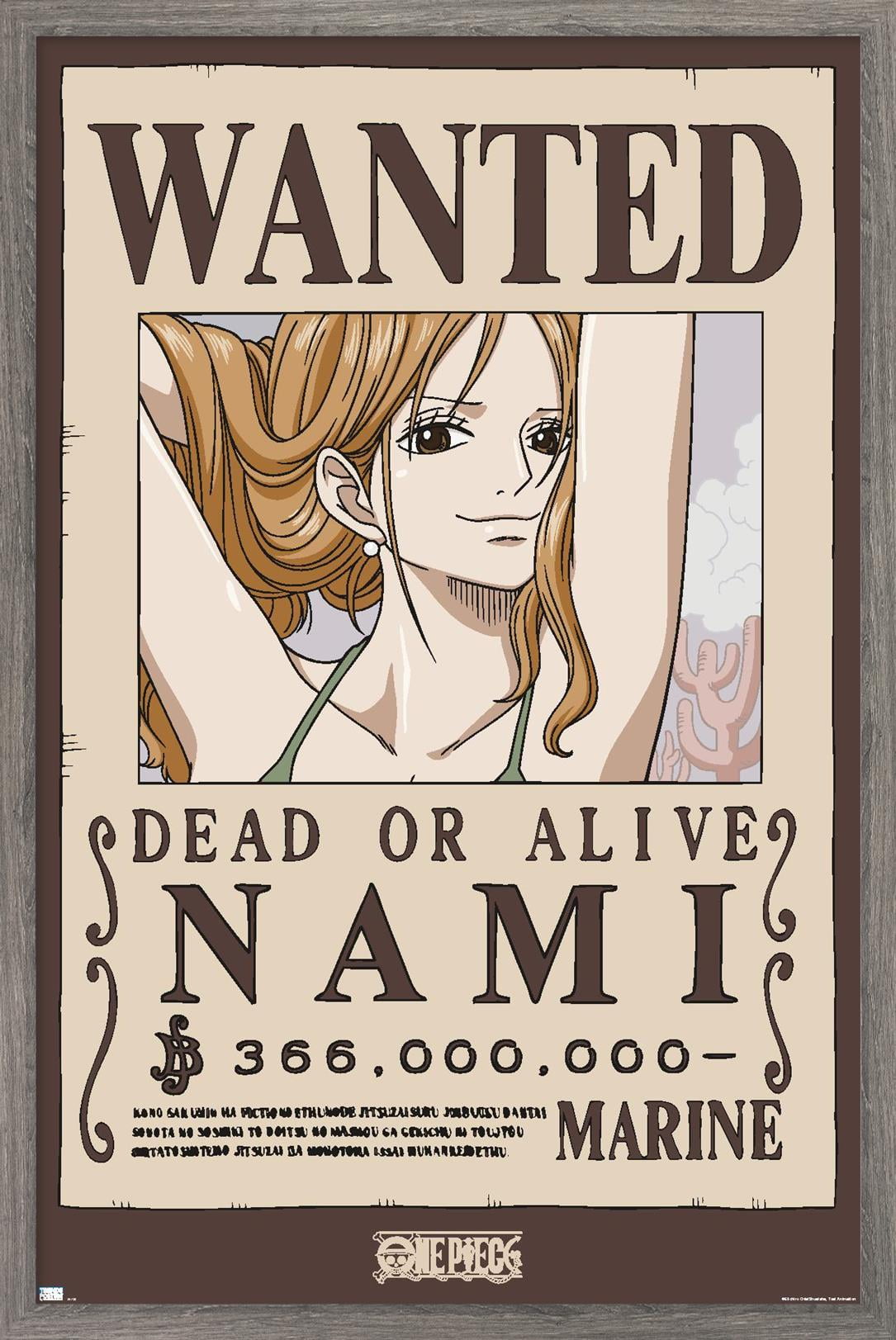 One Piece - Nami Wanted Poster Wall Poster, 22.375" x 34" Framed