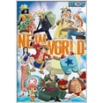 thumbnail image 1 of One Piece: New World - Framed Manga / Anime TV Show Poster (Monkey D. Luffy & Nami & Usopp & Sanji & Chopper & Nico Robin & Franky & Brook & Roronoa Zoro) (Shiny White Aluminum Frame), 1 of 5