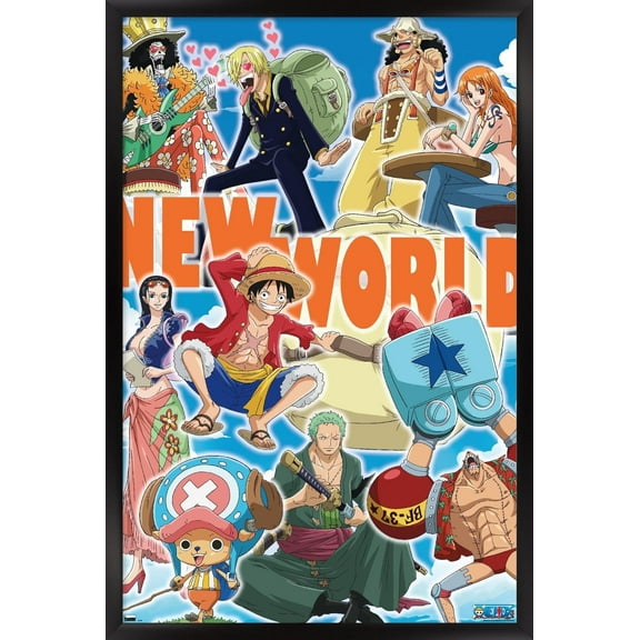 One Piece - New World Wall Poster, 14.725" x 22.375" Framed