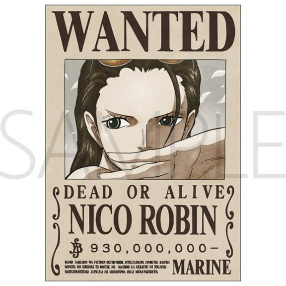 [One Piece] Nico Robin 930M Official Japan Mugiwara Wanted Poster 42x30cm
