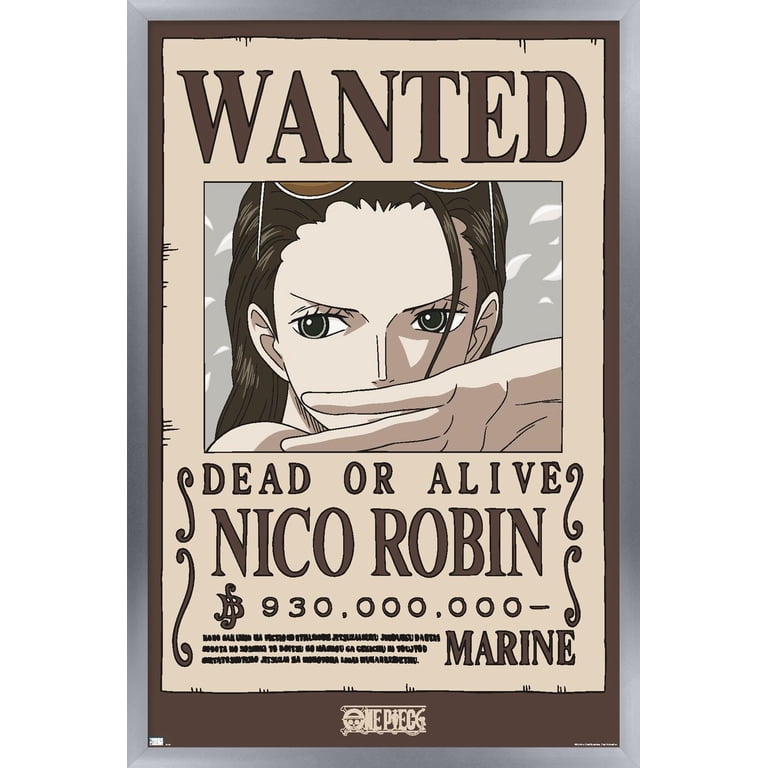 One Piece - Nico Robin Wanted Poster Wall Poster, 22.375