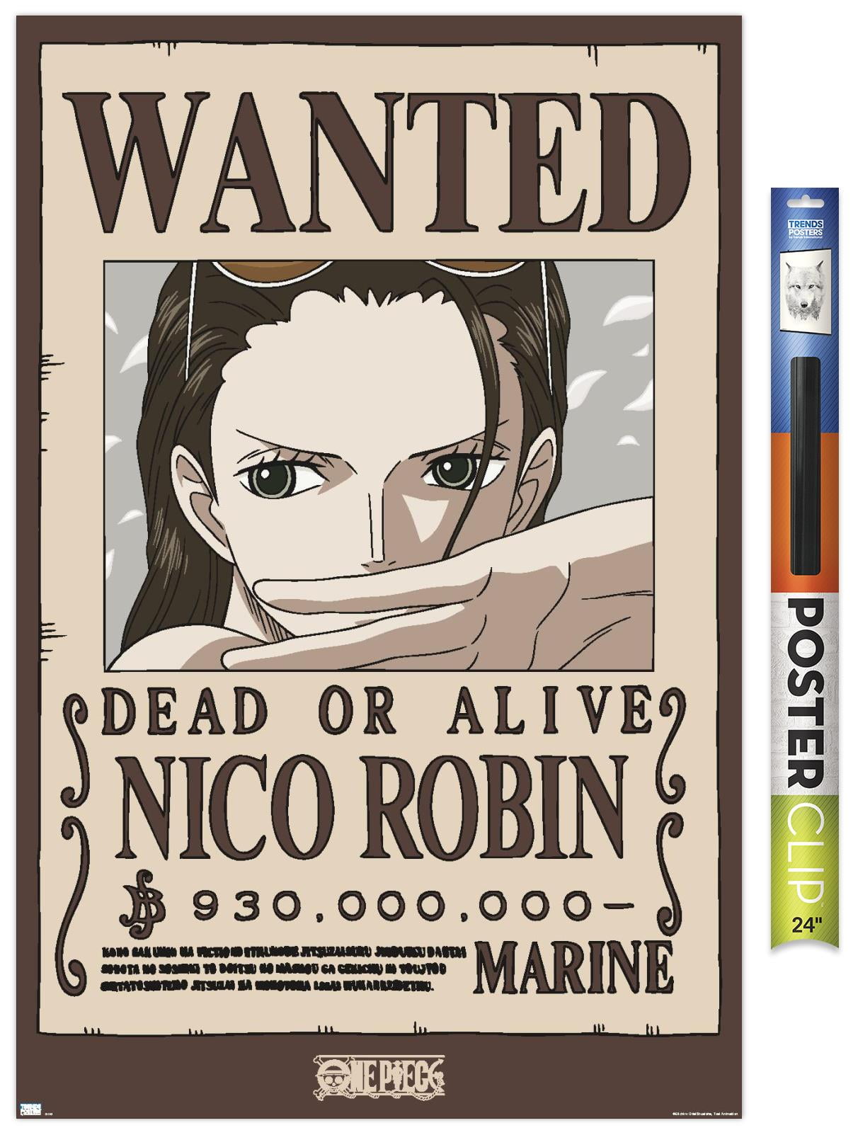 One Piece - Nico Robin Wanted Poster Wall Poster, 22.375